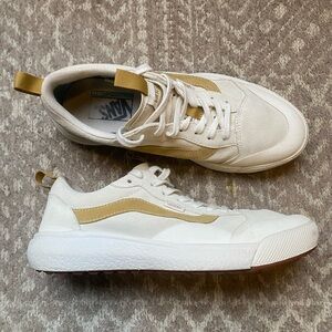 Vans Cream and Tan Casual Sneakers